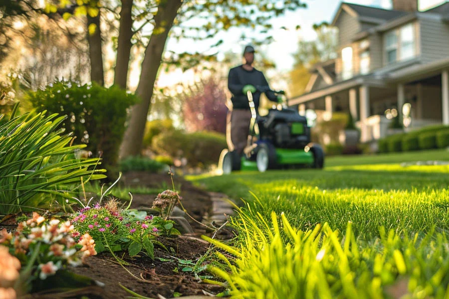 self powered lawn mower