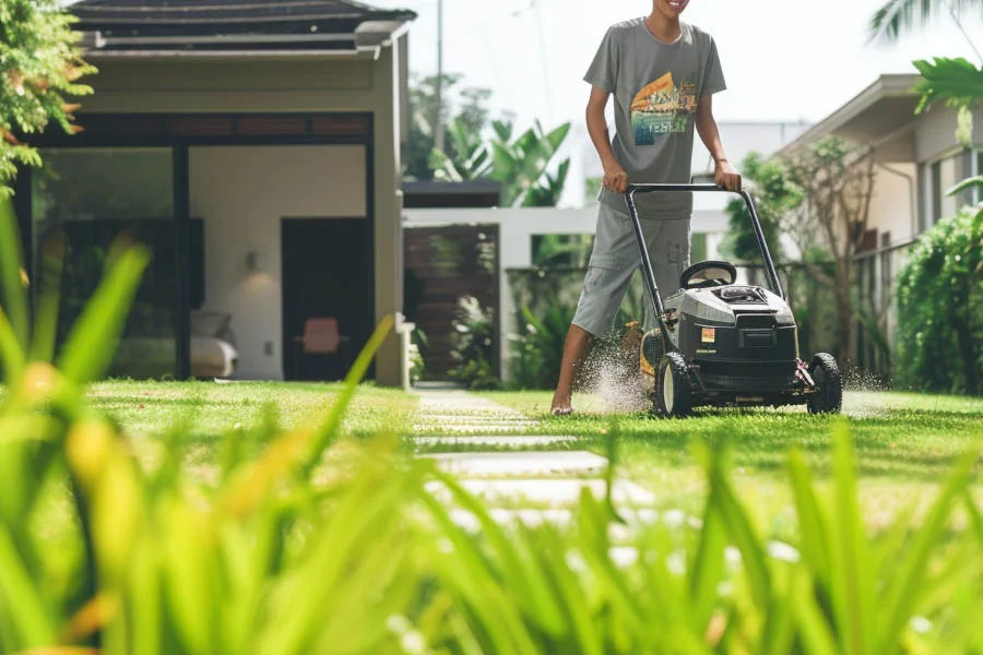 small battery operated lawn mowers